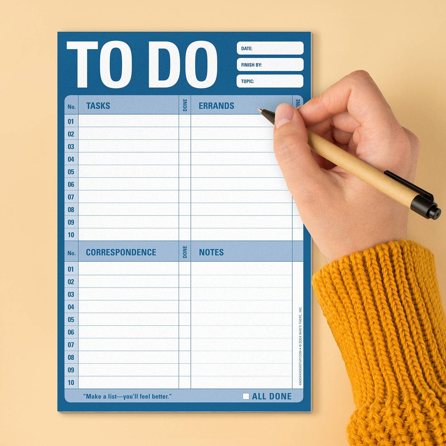 To Do Pad - Organized Notepad, 60 Sheets
