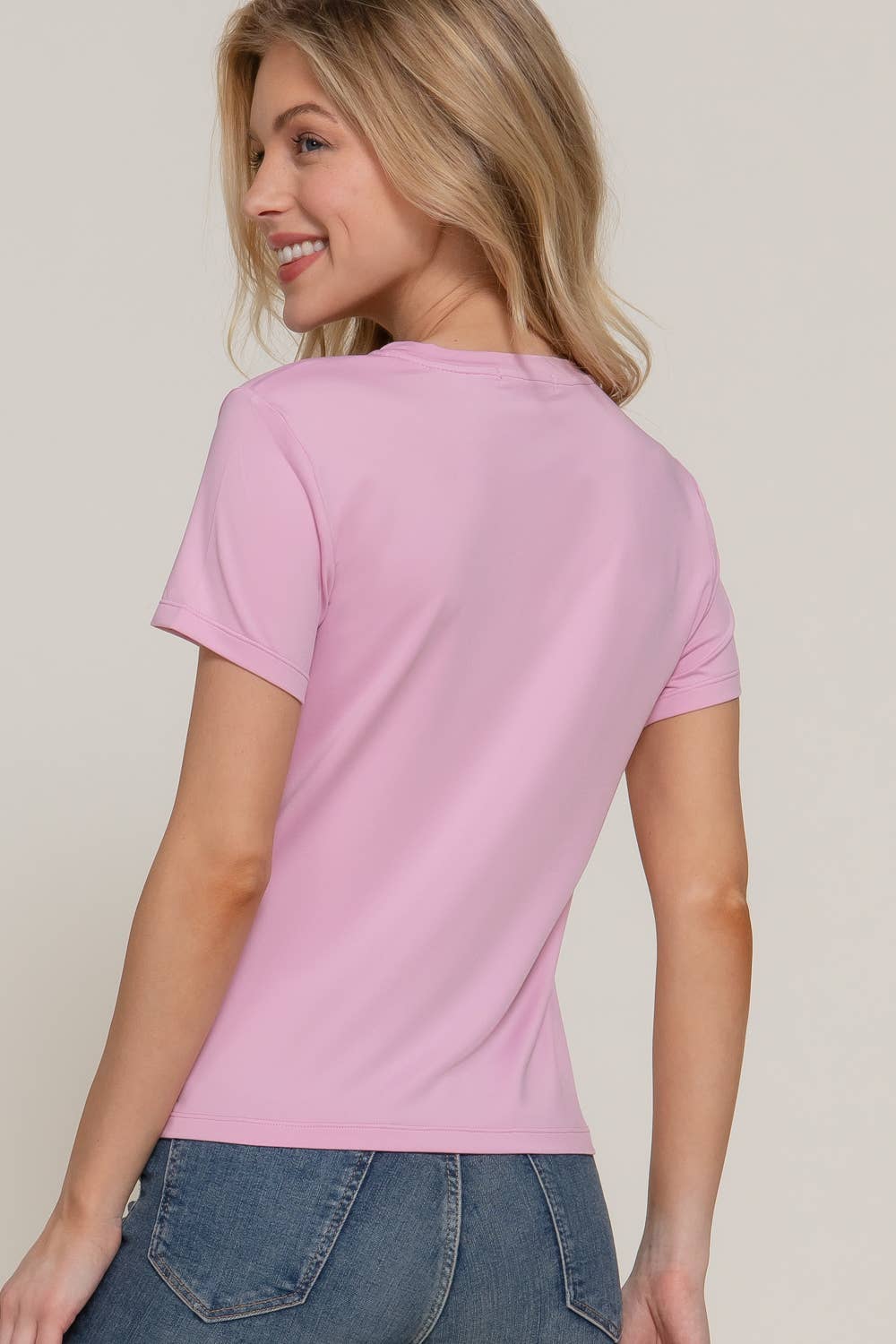 Short Sleeve Butter Soft Round Neck Top