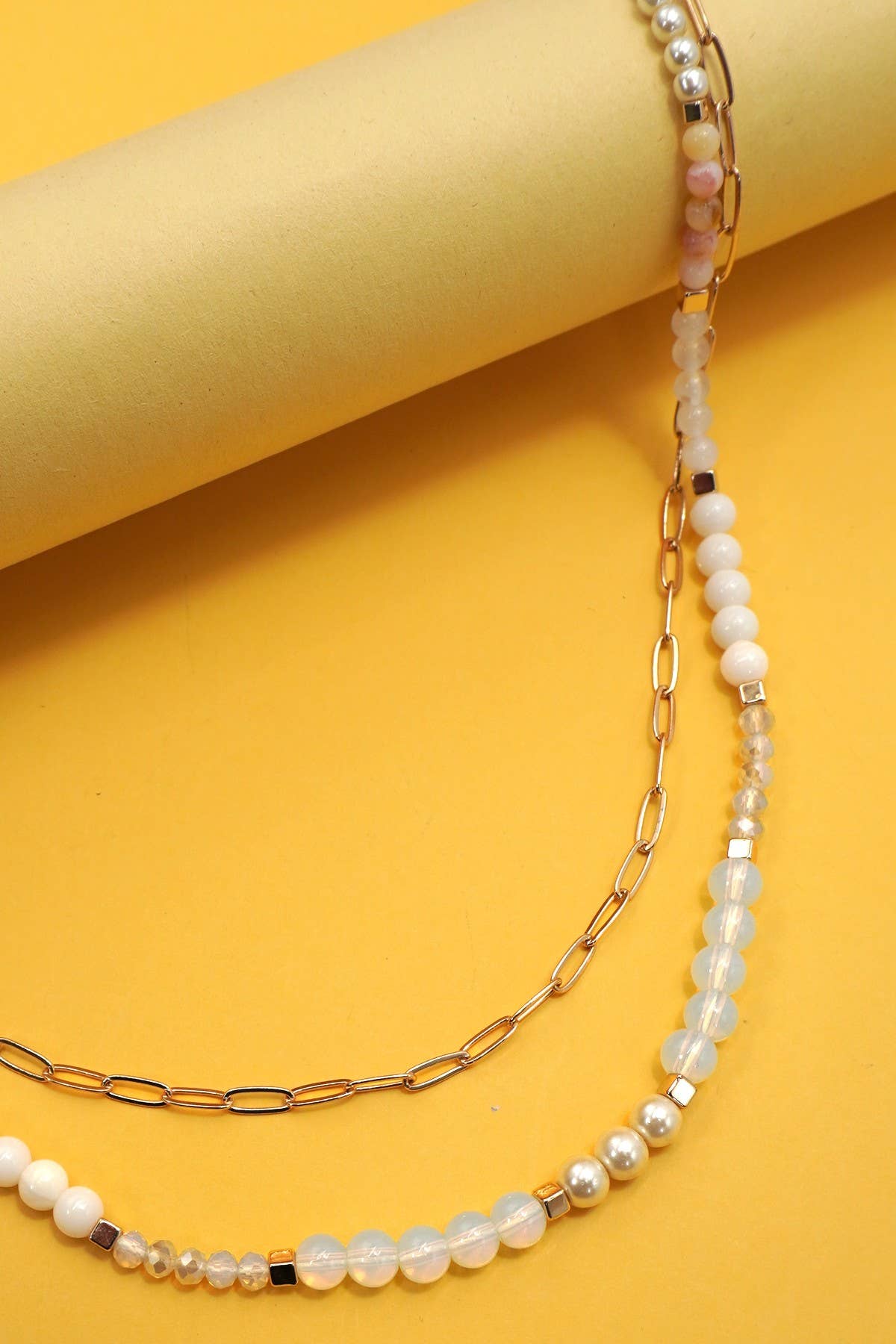 Natural Bead Chain Necklace