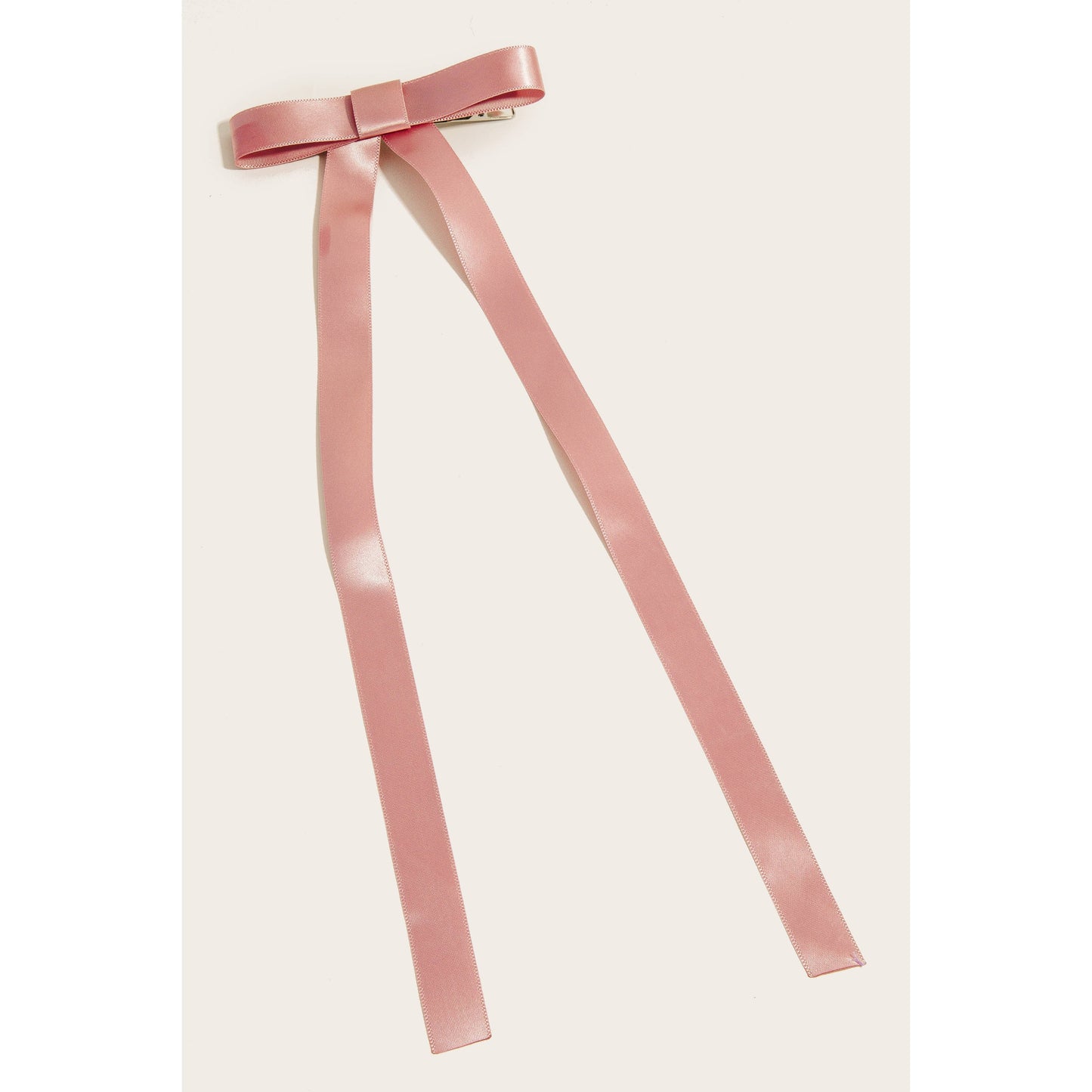 Long Tail Thin Ribbon Bow Hair Clip