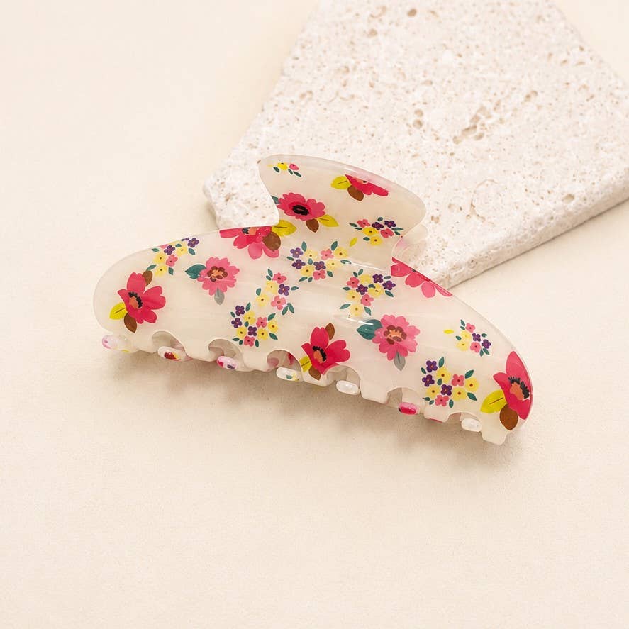 Floral Hair Claw Clip
