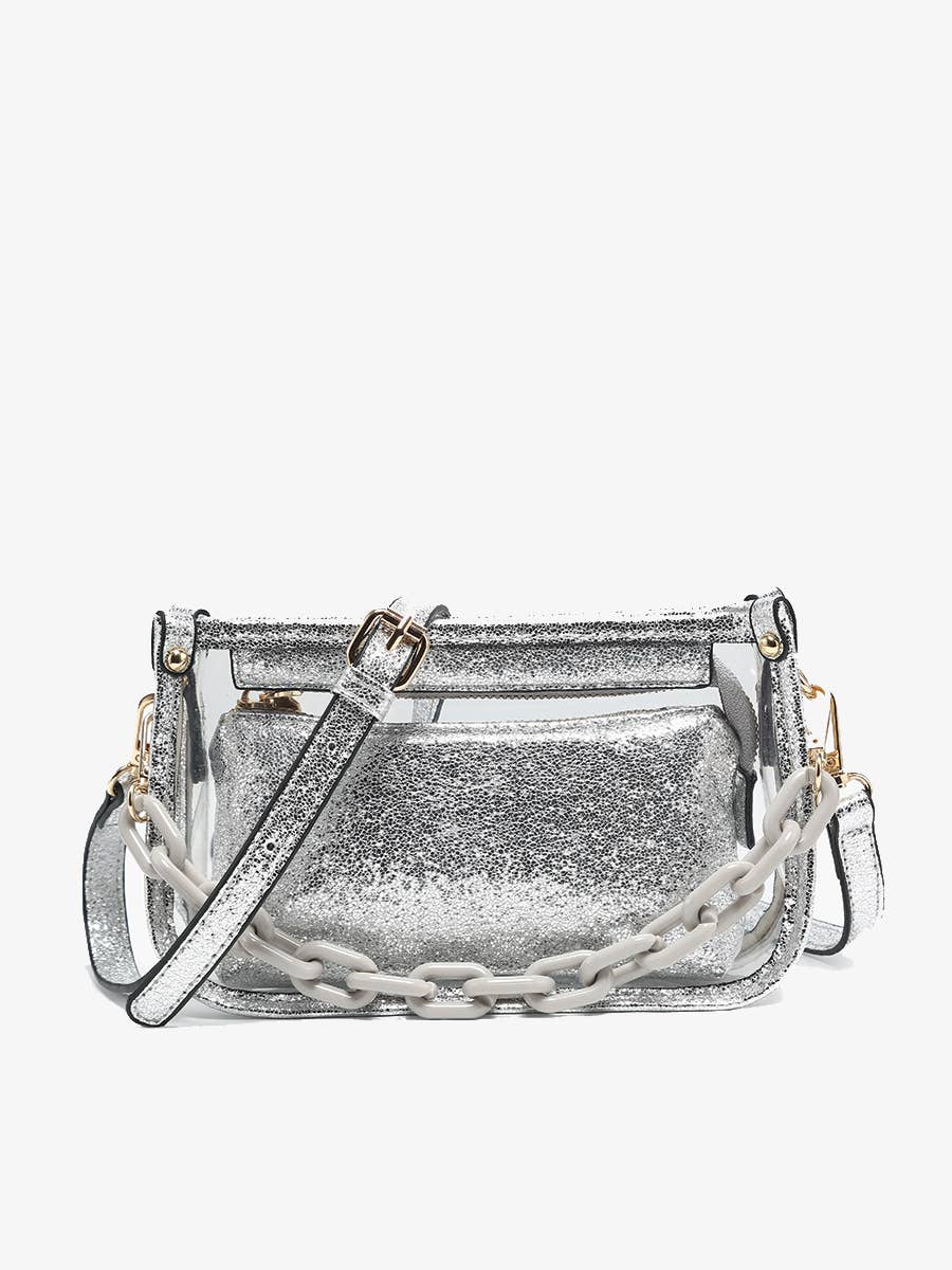 Jessica Stadium Clear Crossbody Bag – Chain Strap