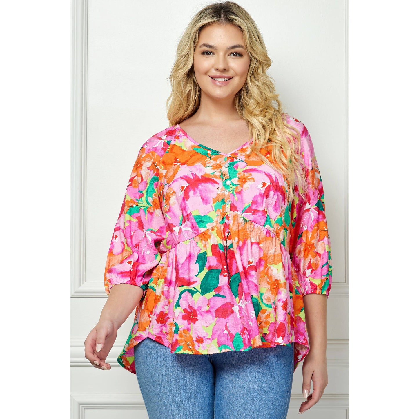 Pink Floral Top