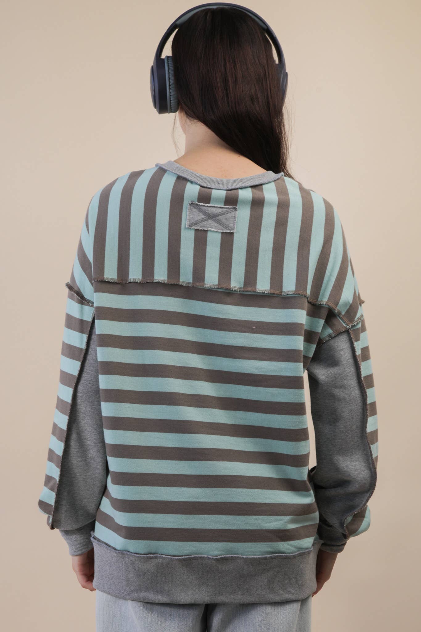 Oversized Striped Rugby Top