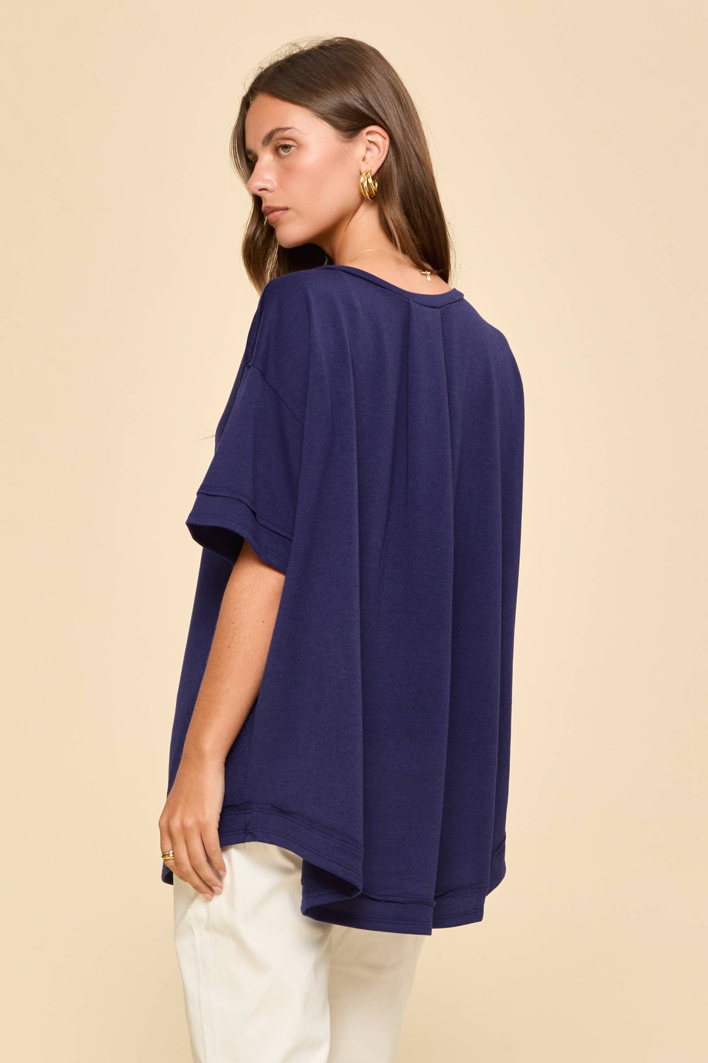 Textured Terry Knit Top