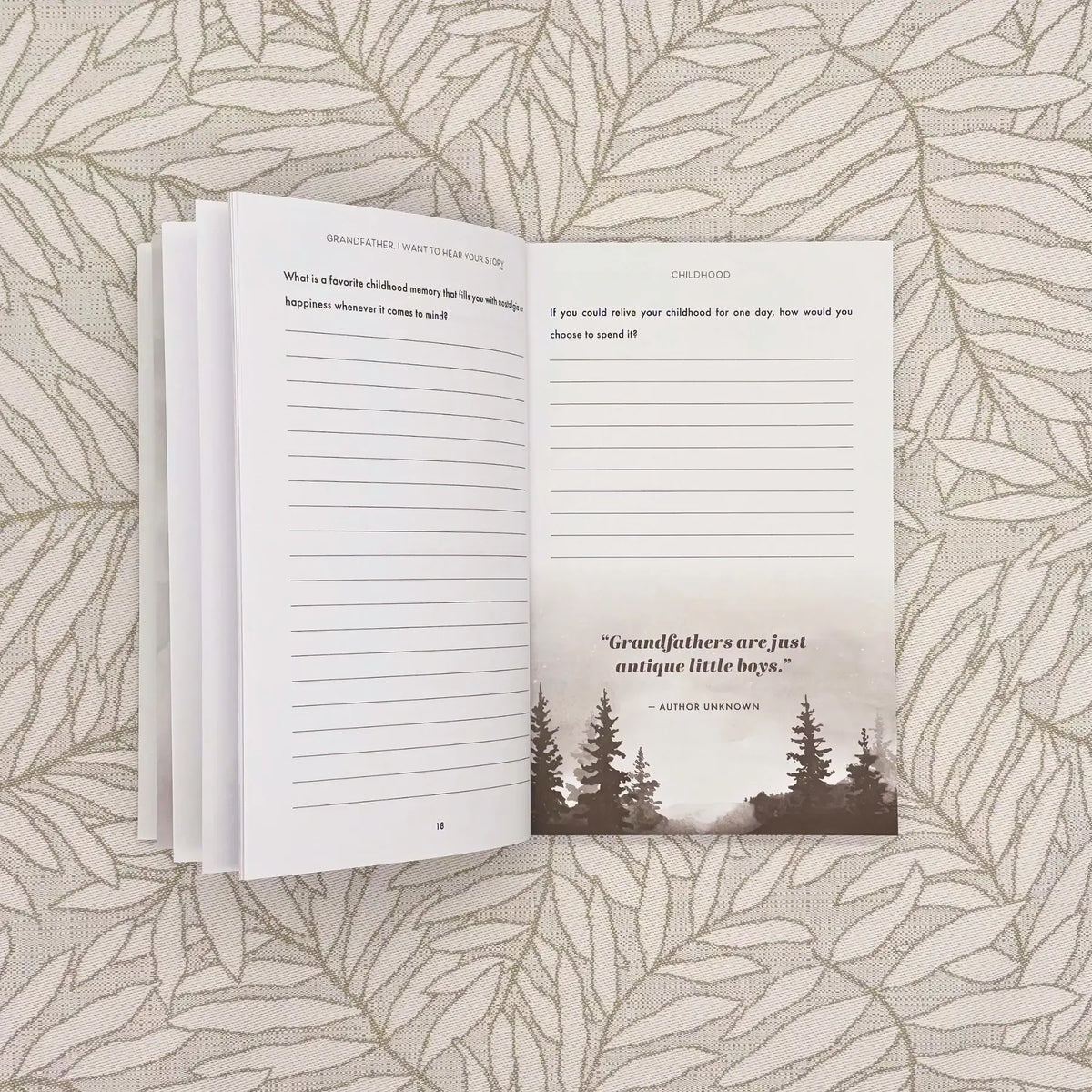 Grandfather, I Want to Hear Your Story Guided Memory Journal