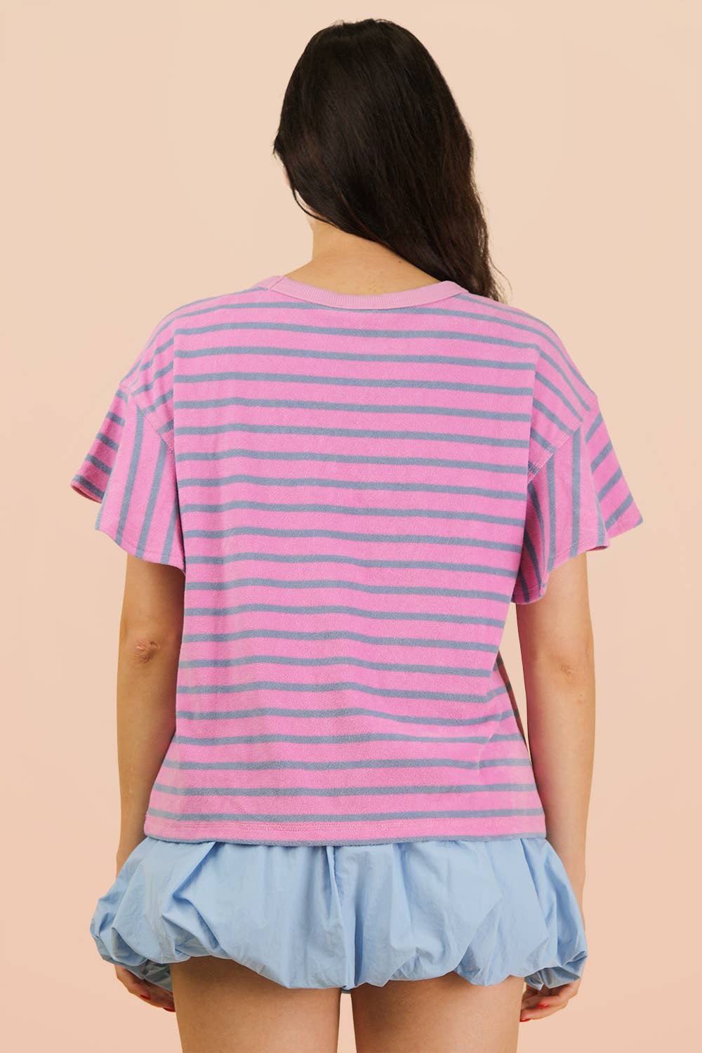 Sophia Ruffle Stripe Knit Top