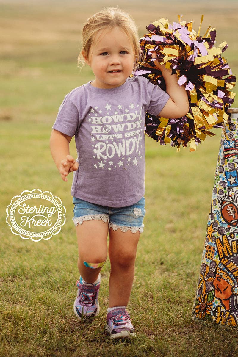 Star Howdy Toddler Tee Purple & White