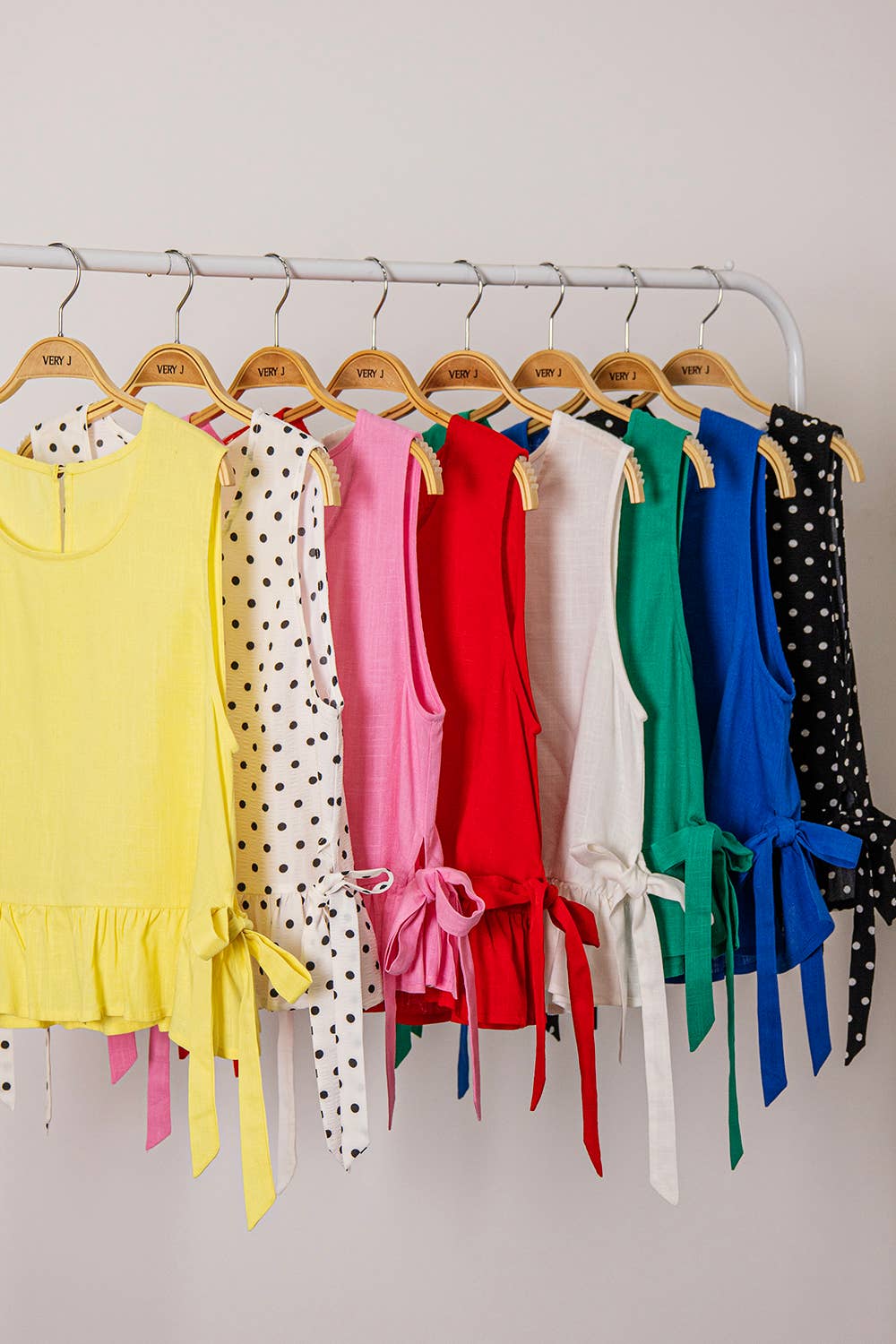 Olivia Side Tie Dot Top