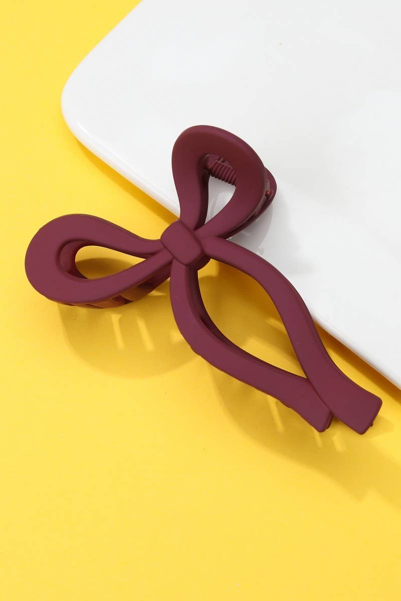 Matte Bow Hair Claw Clips