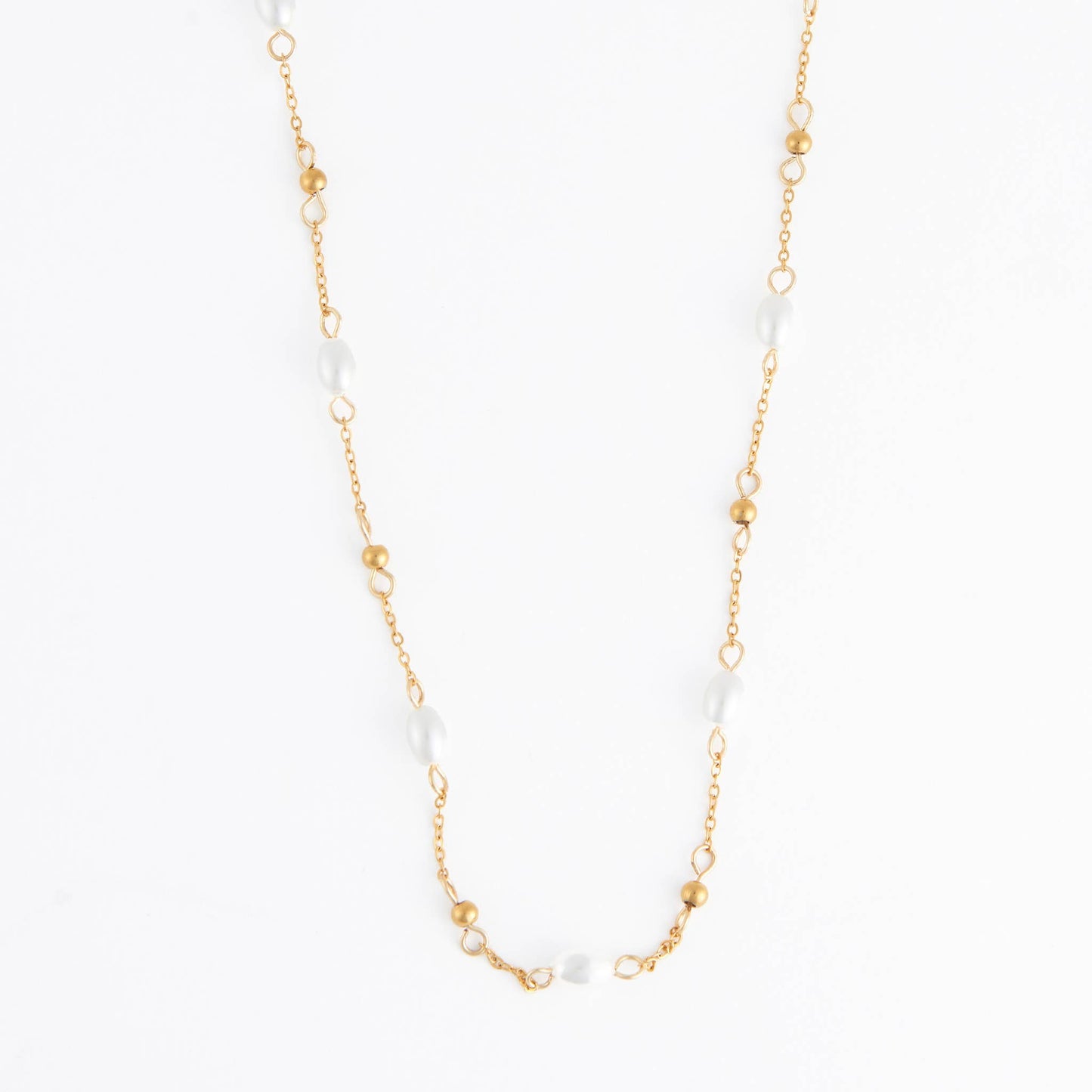 Waterproof Necklace 18" Pearl & Bead Station Narelle