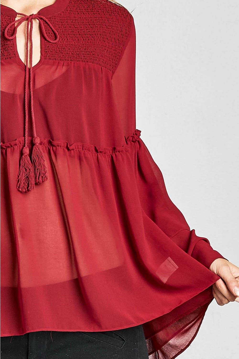 Sheer Layered Boho Top