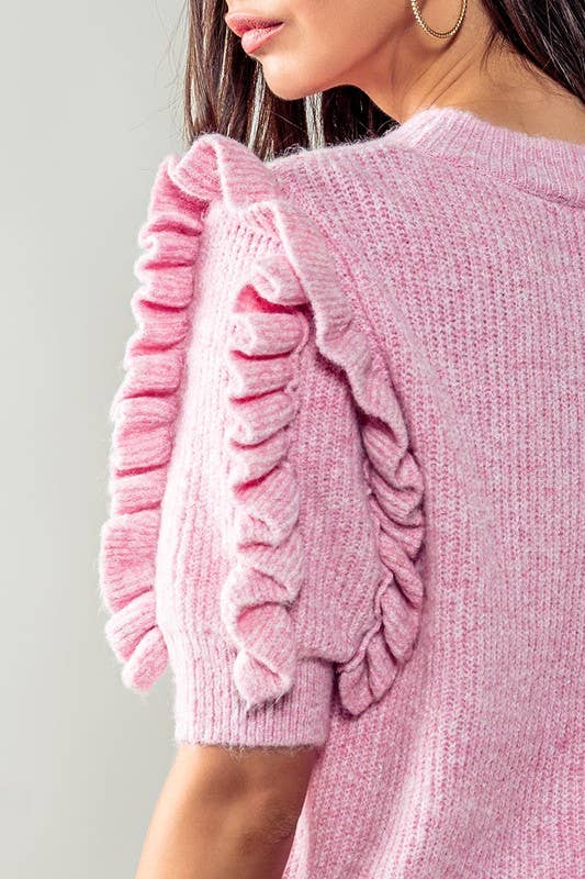 Ruffled and Ribbed Top