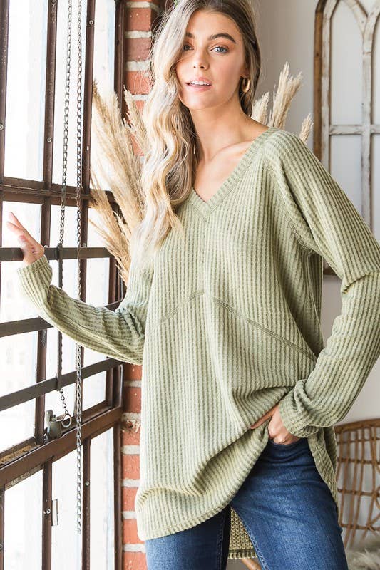 Solid Waffle Stitch Top