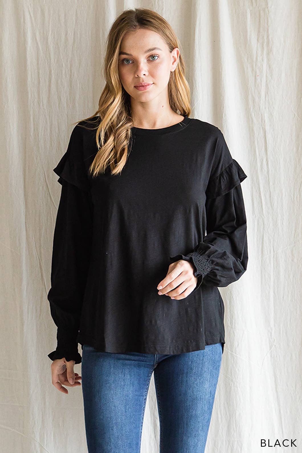 Women's Cotton Ruffle Top