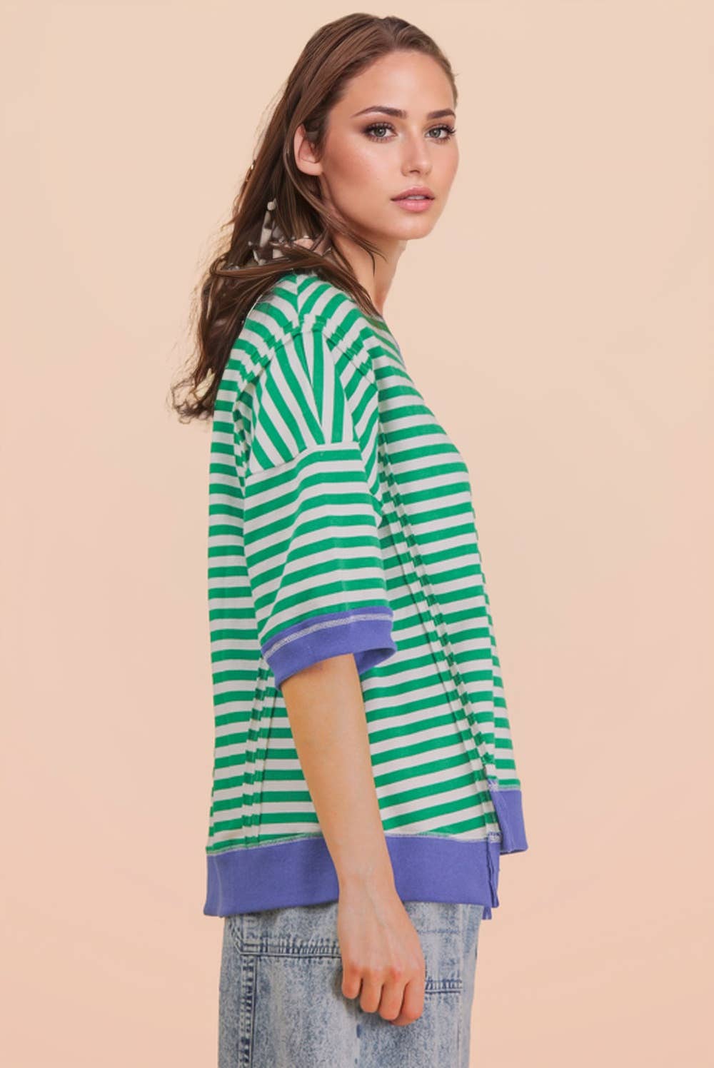 Ava Stripe Casual Knit Top
