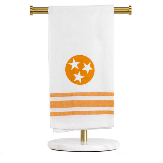 Tennessee Star Hand Towel   White/Orange   20x28