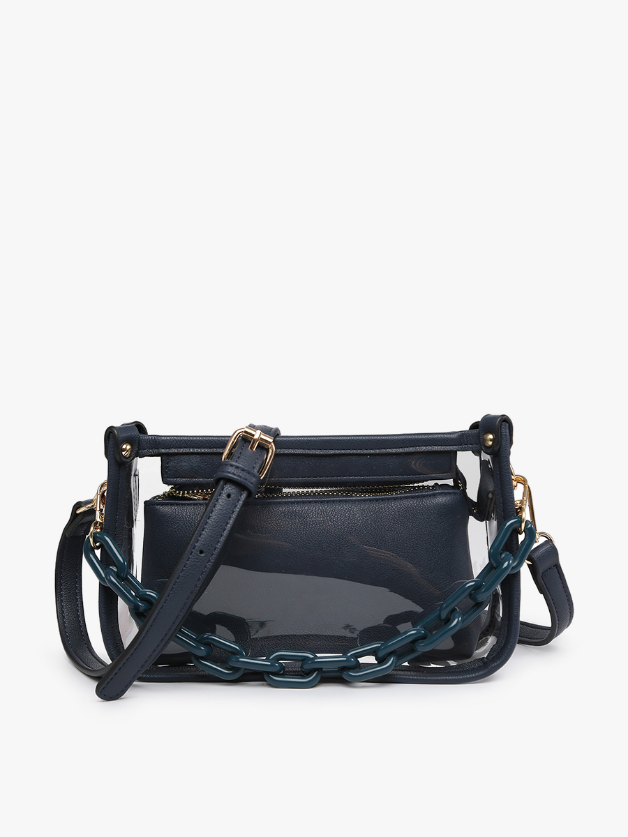 Jessica Stadium Clear Crossbody Bag – Chain Strap