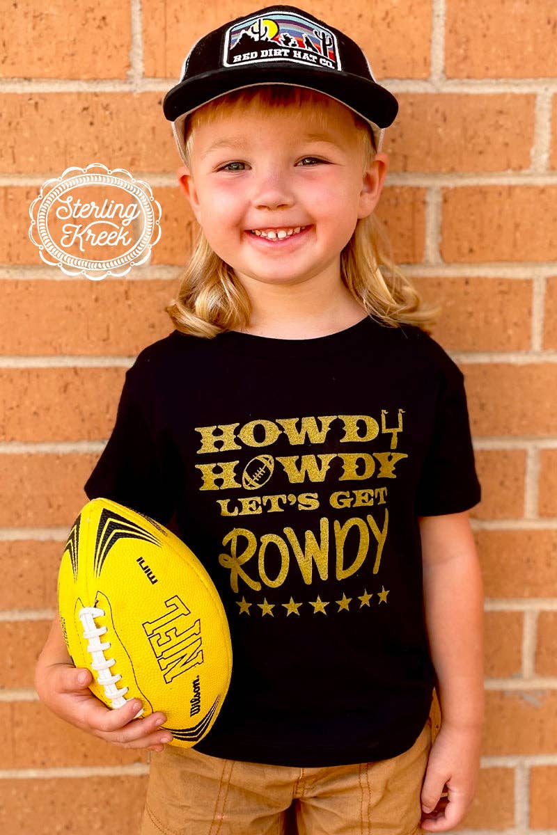 Howdy Howdy Kids Tee Black & Gold