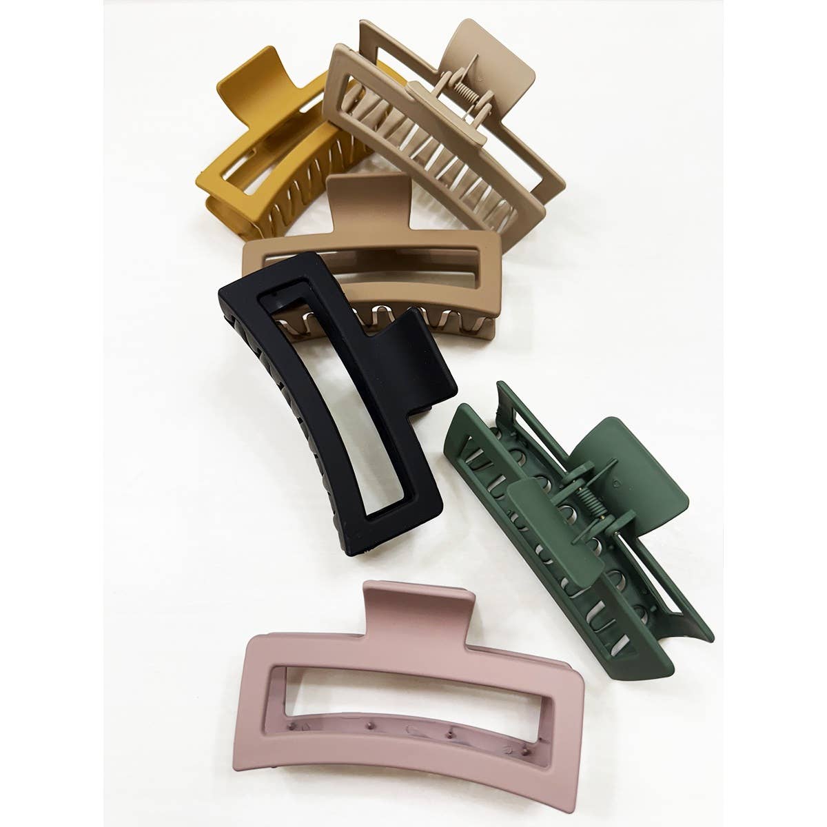 Jumbo Cut Out Rectangle Hair Claw Clip