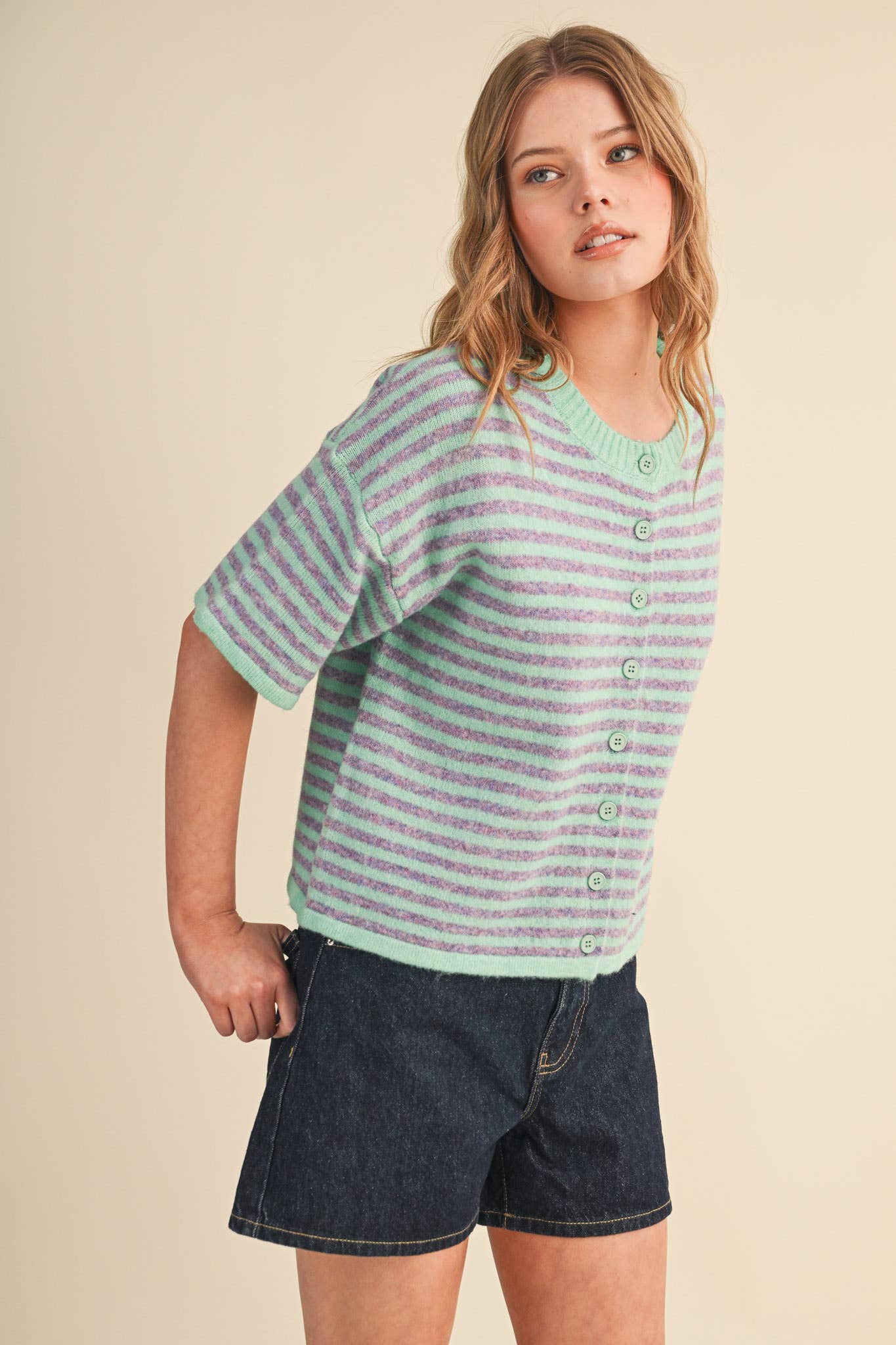 Lilly Striped Sweater Cardigan