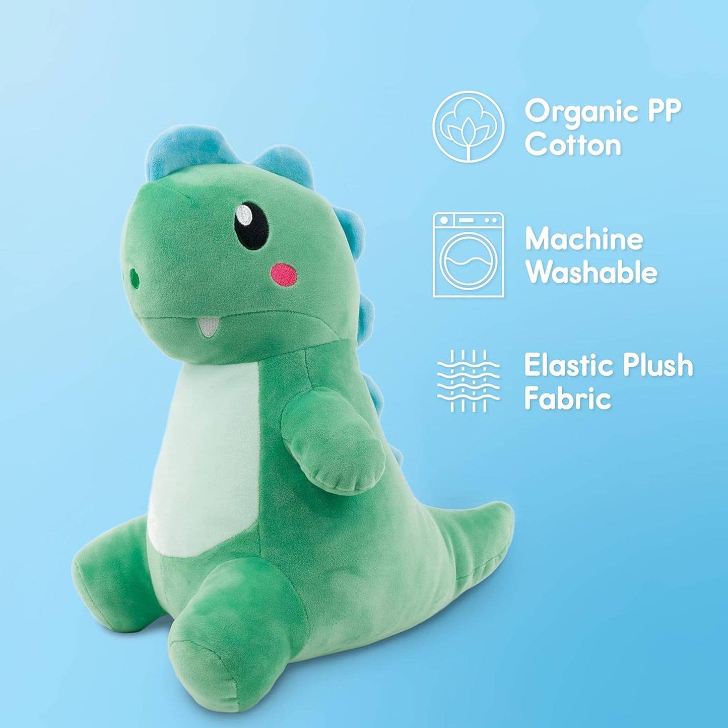 Snuggie Buggie Green Dino Plush Toy for Kids
