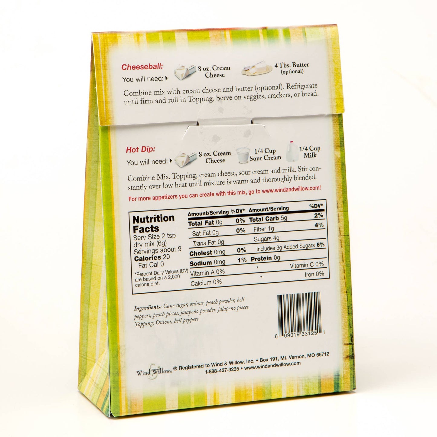 Wind & Willow Jalapeno Peach Savory Cheeseball Mixes