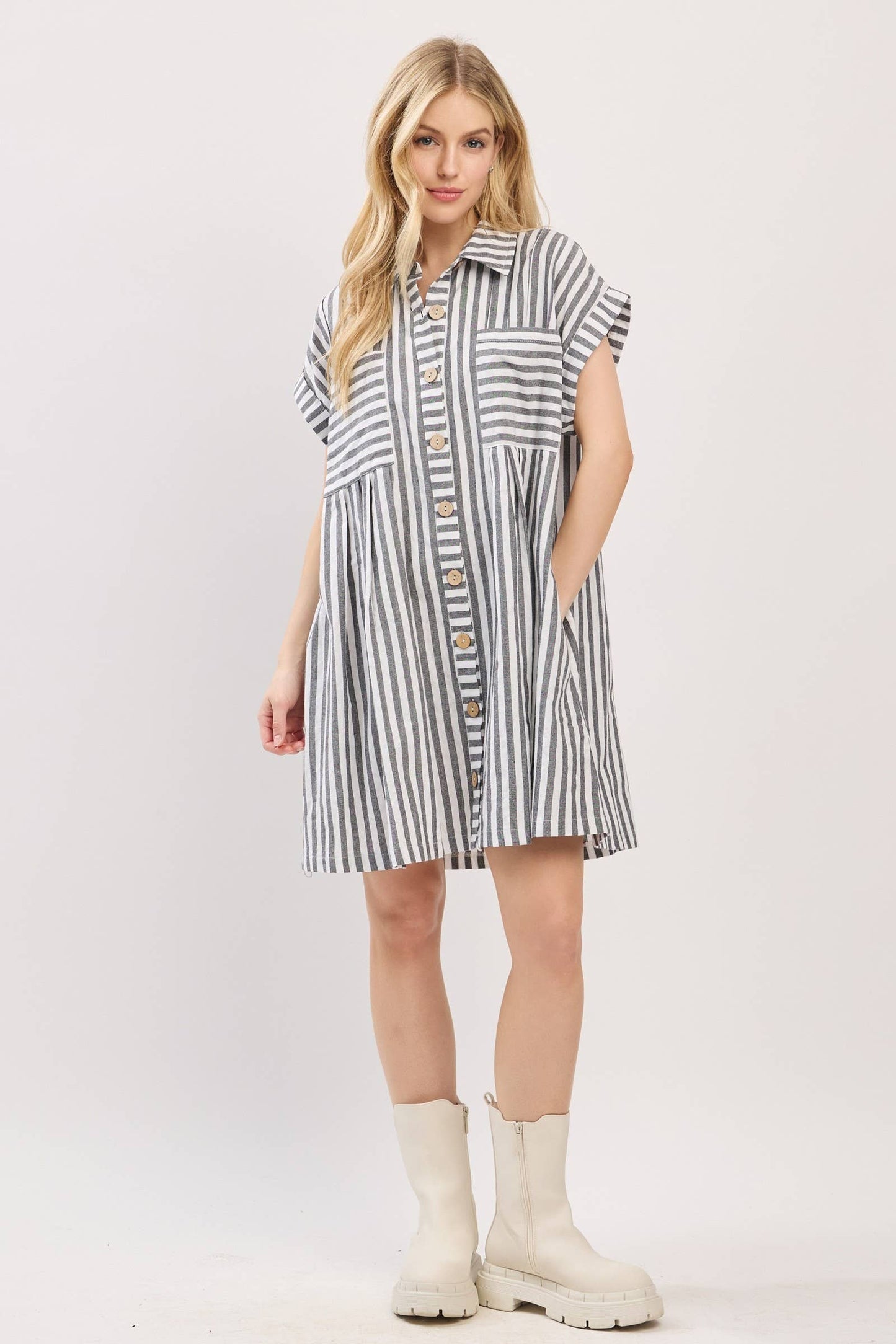 Cotton Striped Dress