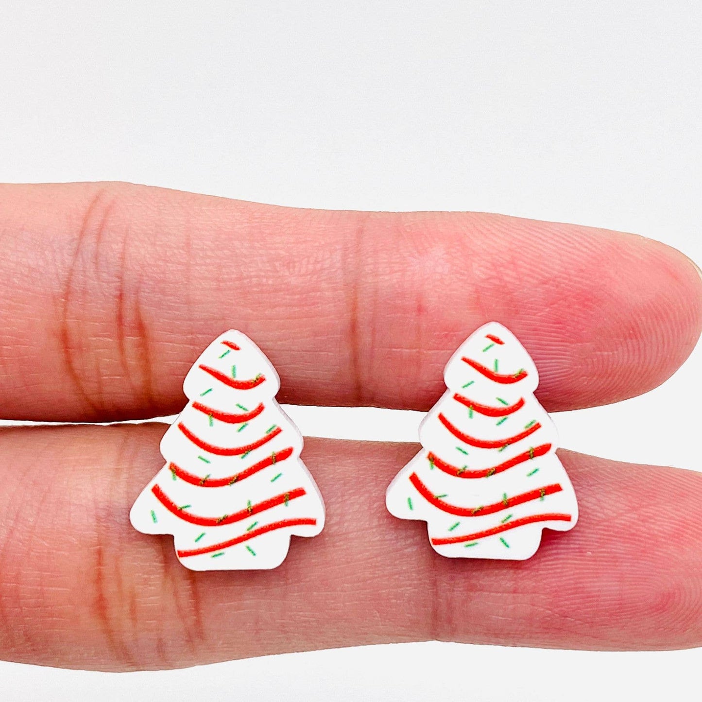 Christmas Tree Cake Earrings