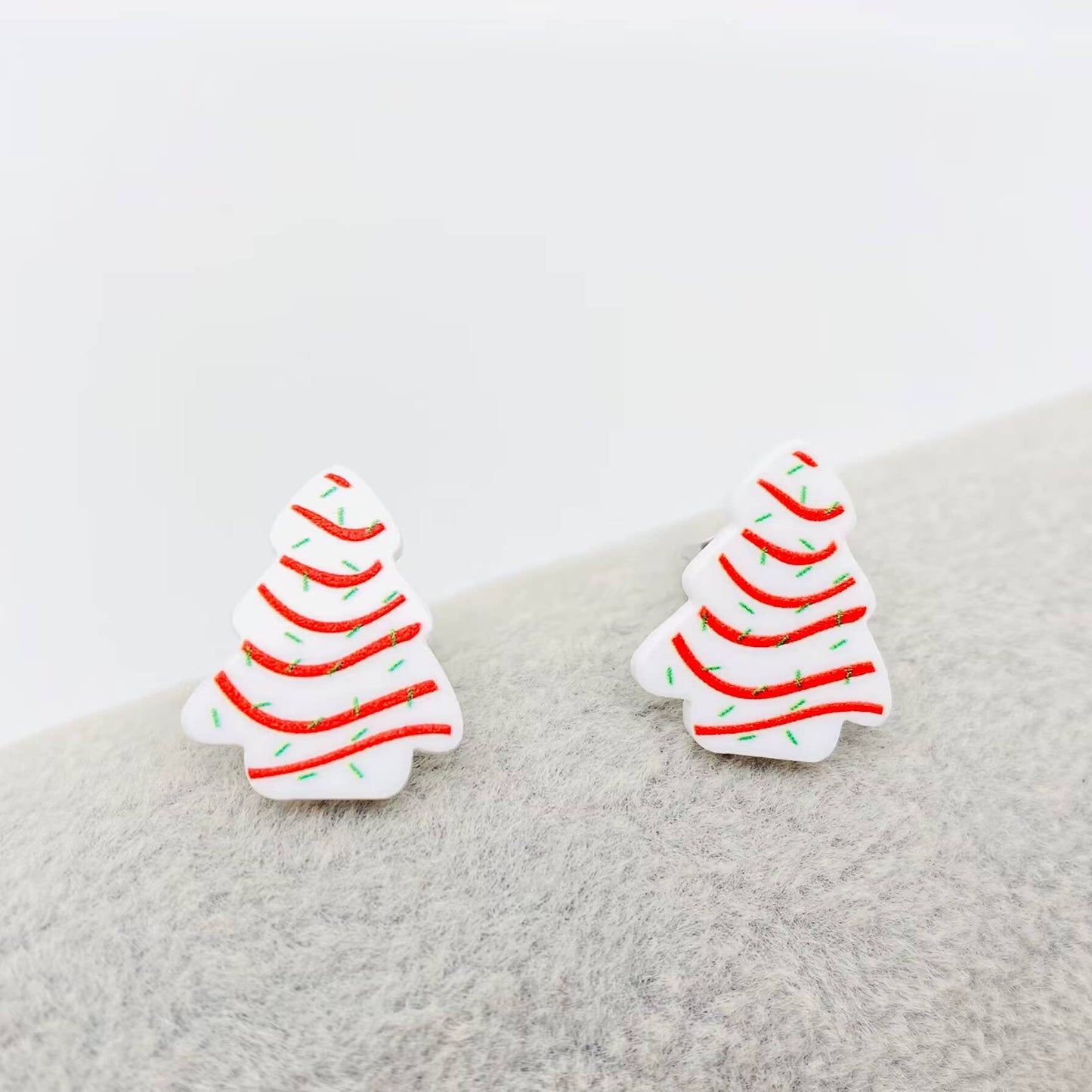 Christmas Tree Cake Earrings