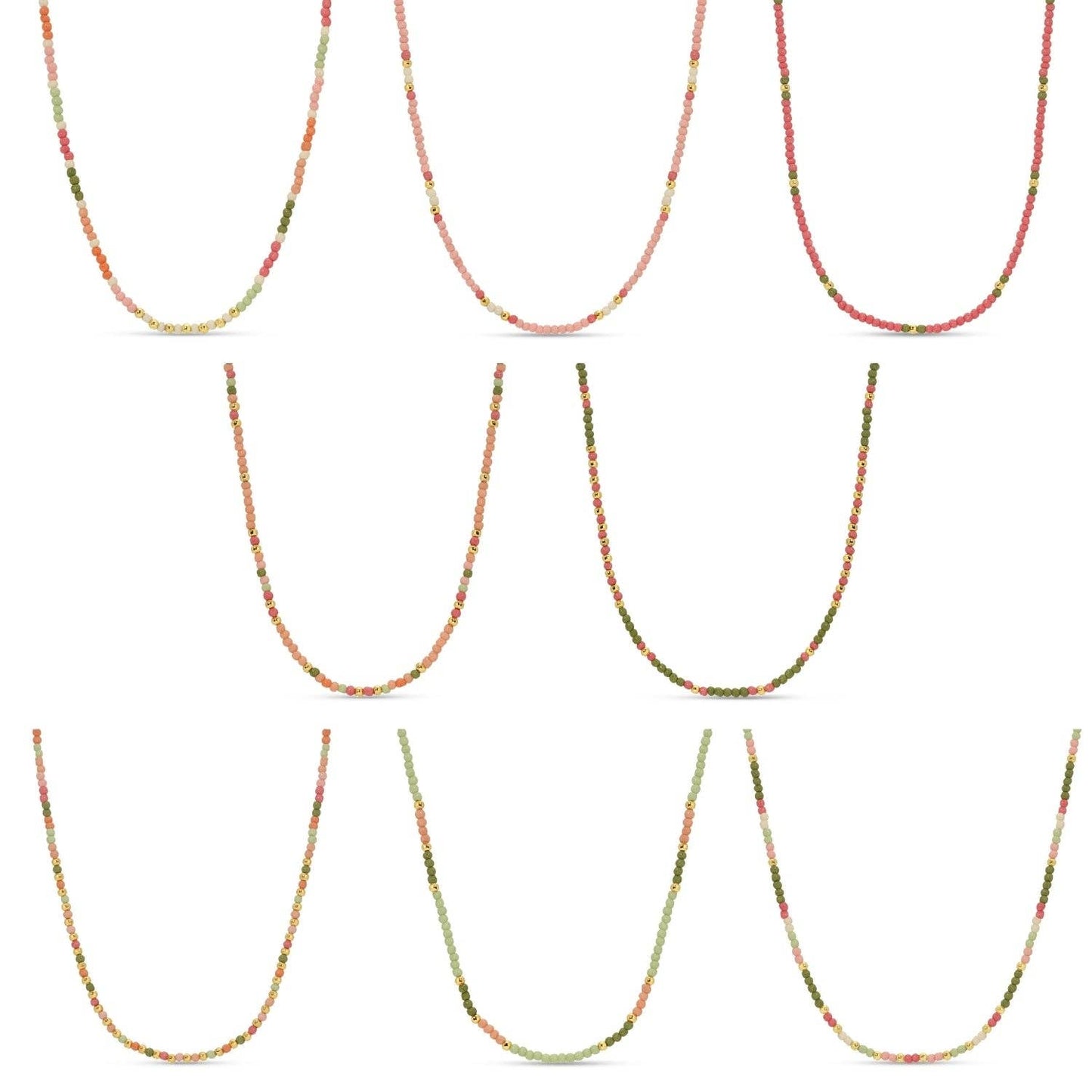 Splendid Iris Seed Bead Necklaces