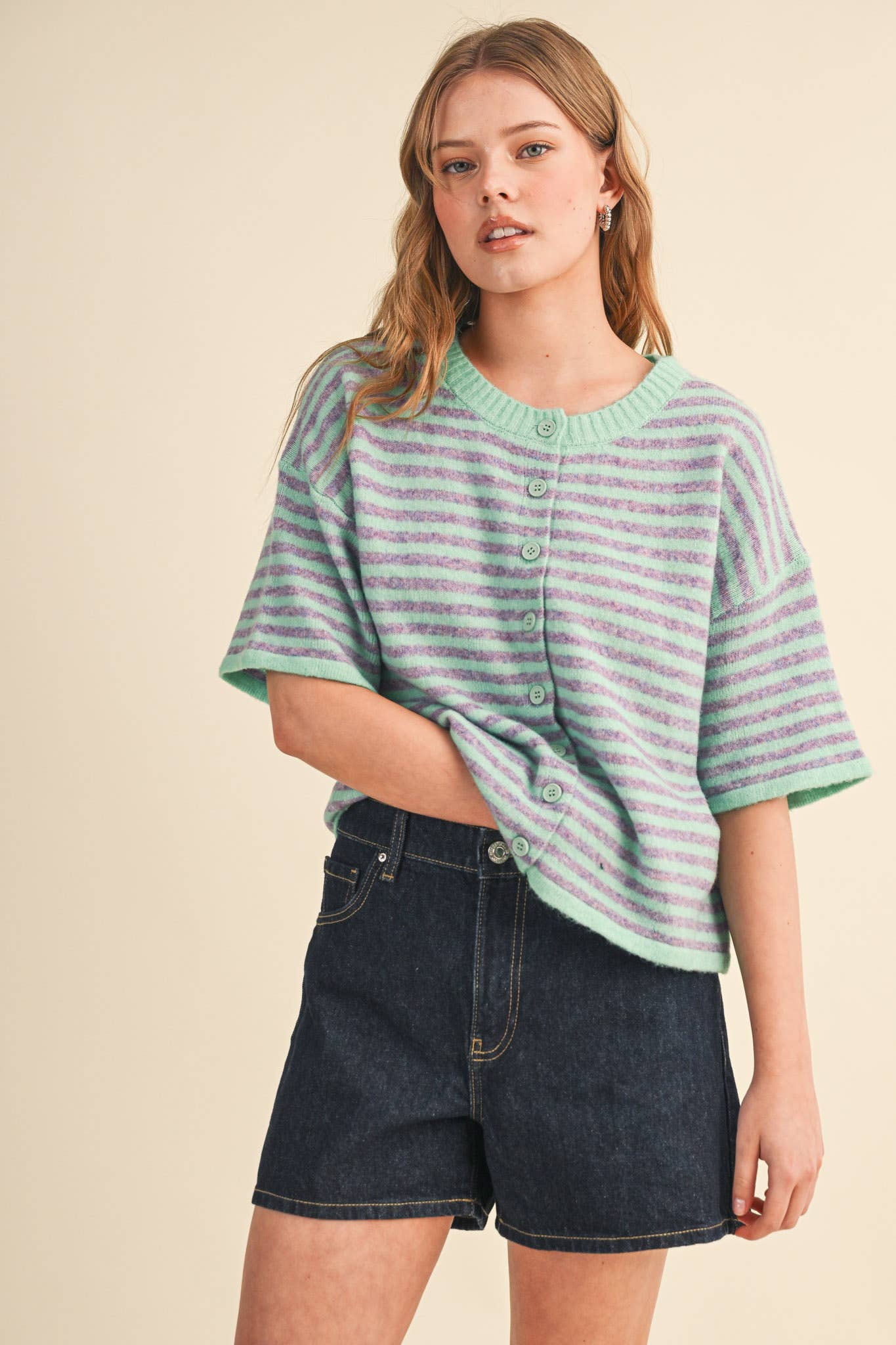 Lilly Striped Sweater Cardigan