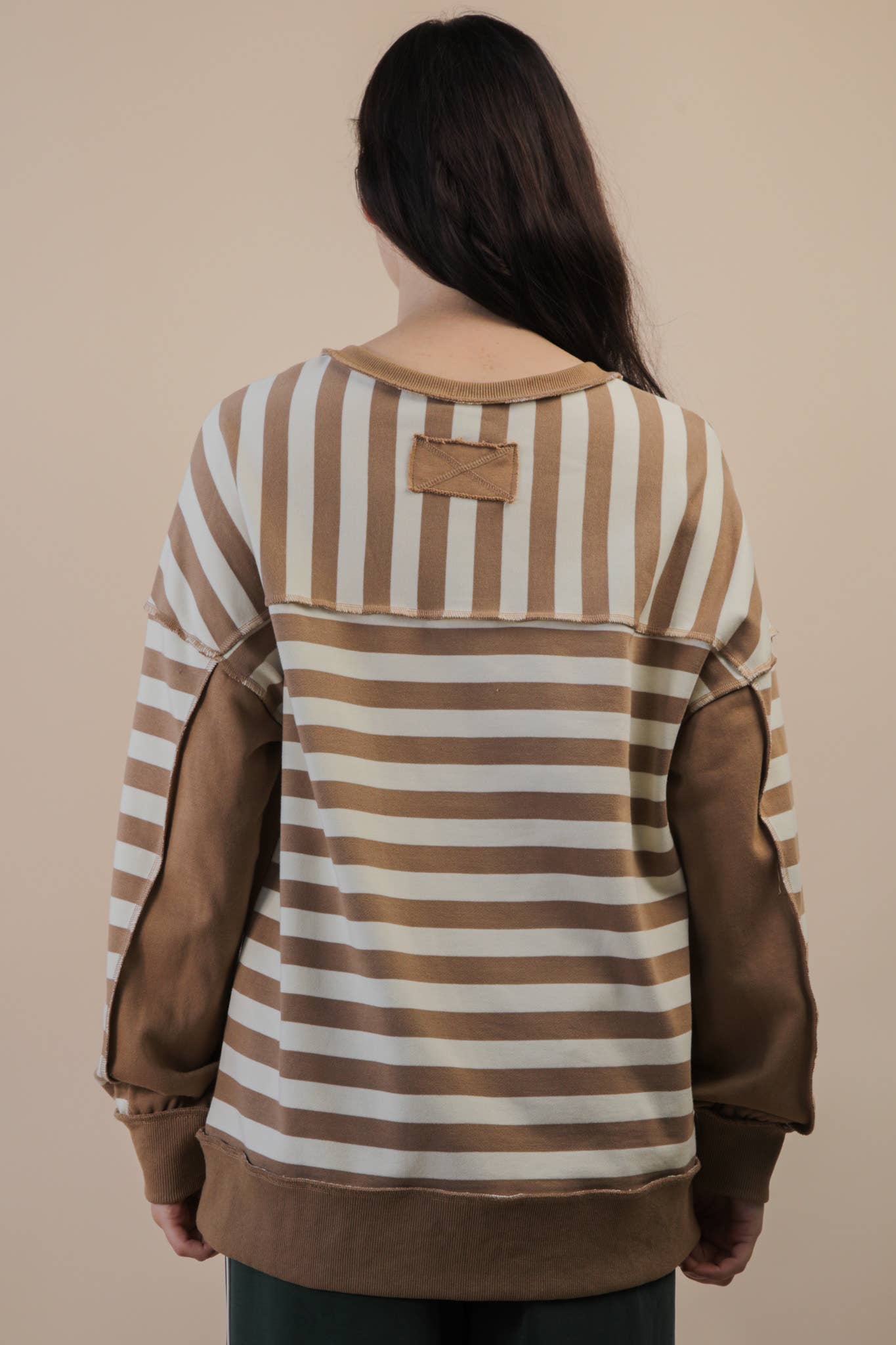 Oversized Striped Rugby Top