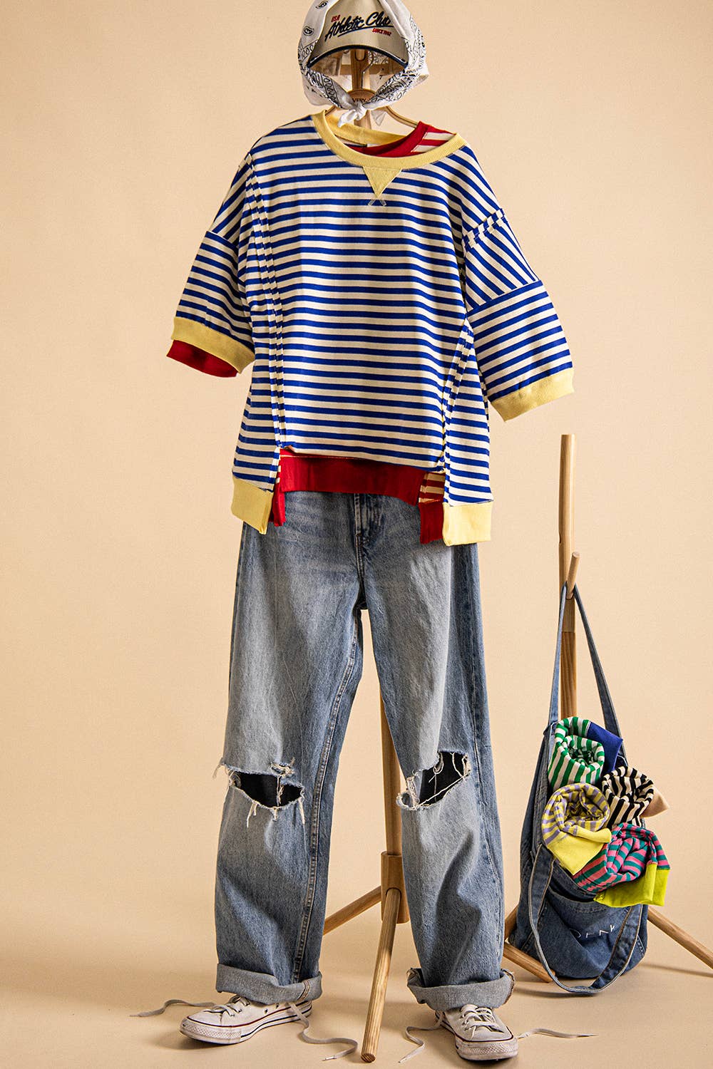 Ava Stripe Casual Knit Top