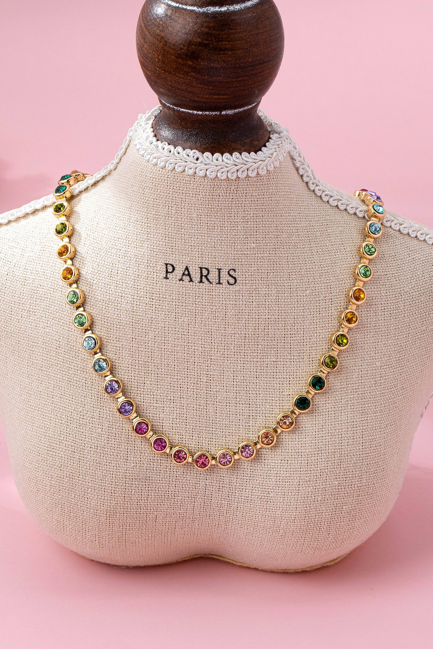 Gemstone Tennis Necklace