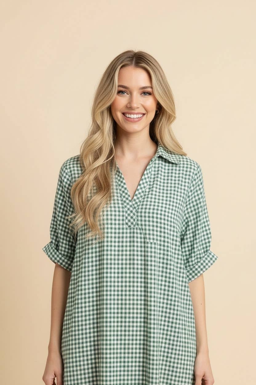 Gingham Maxi Dress