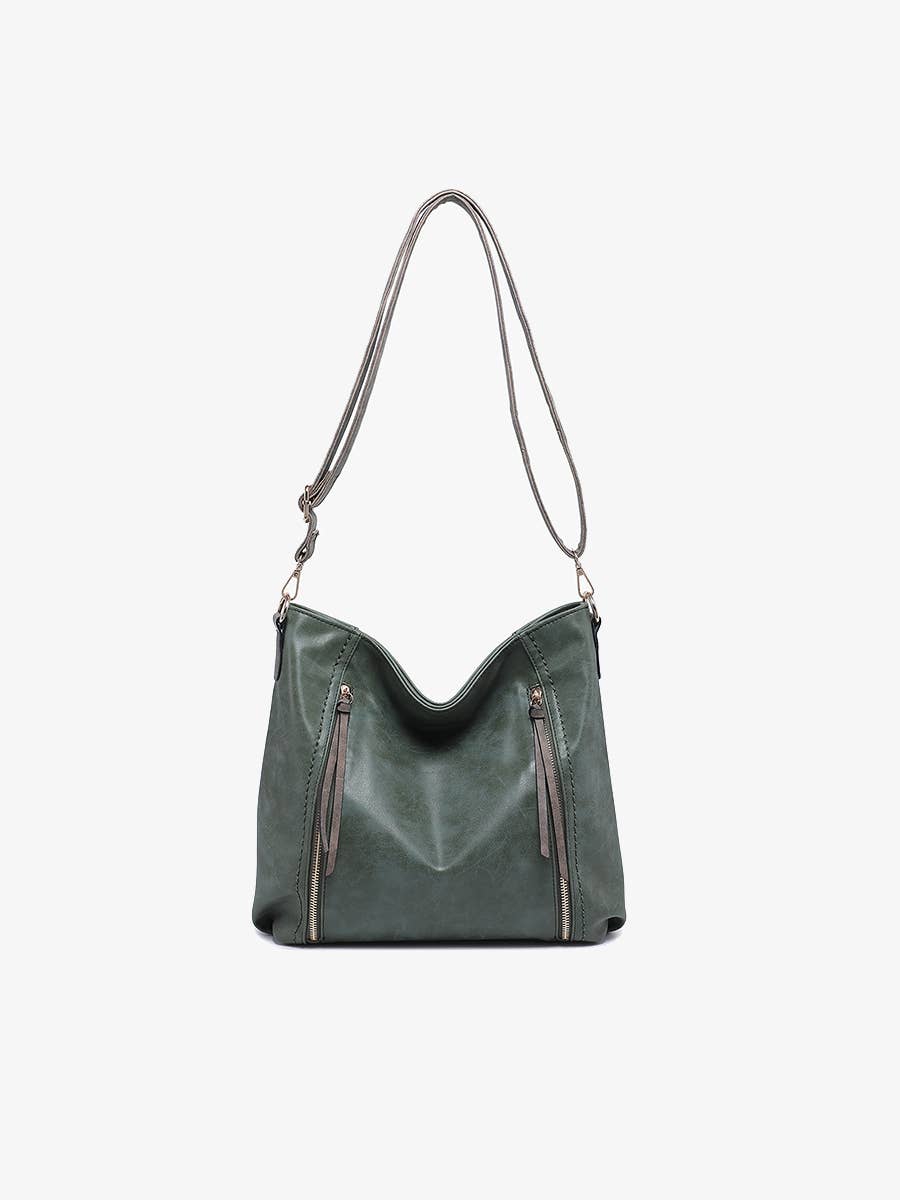 Mina Distressed Hobo Bag