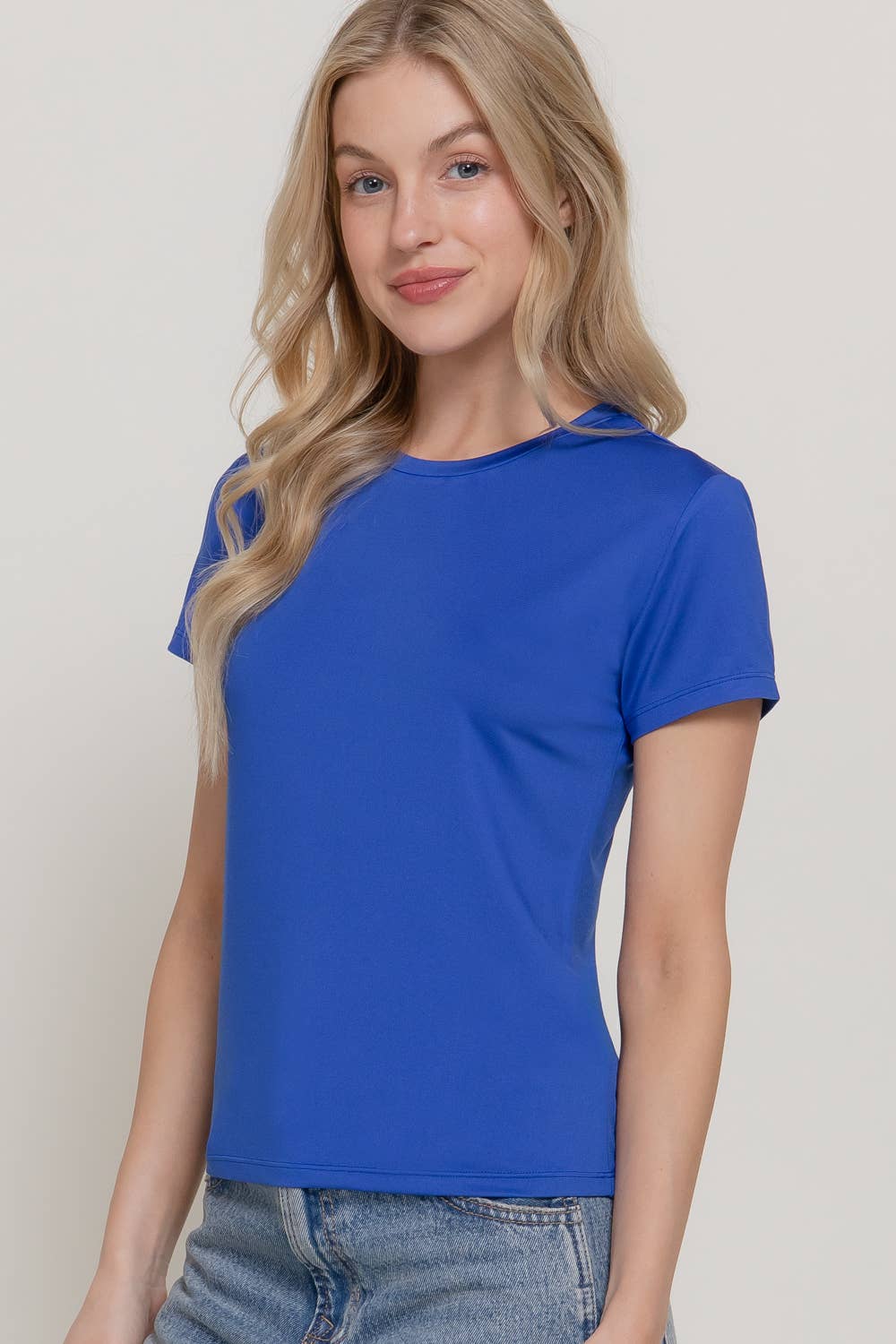 Short Sleeve Butter Soft Round Neck Top