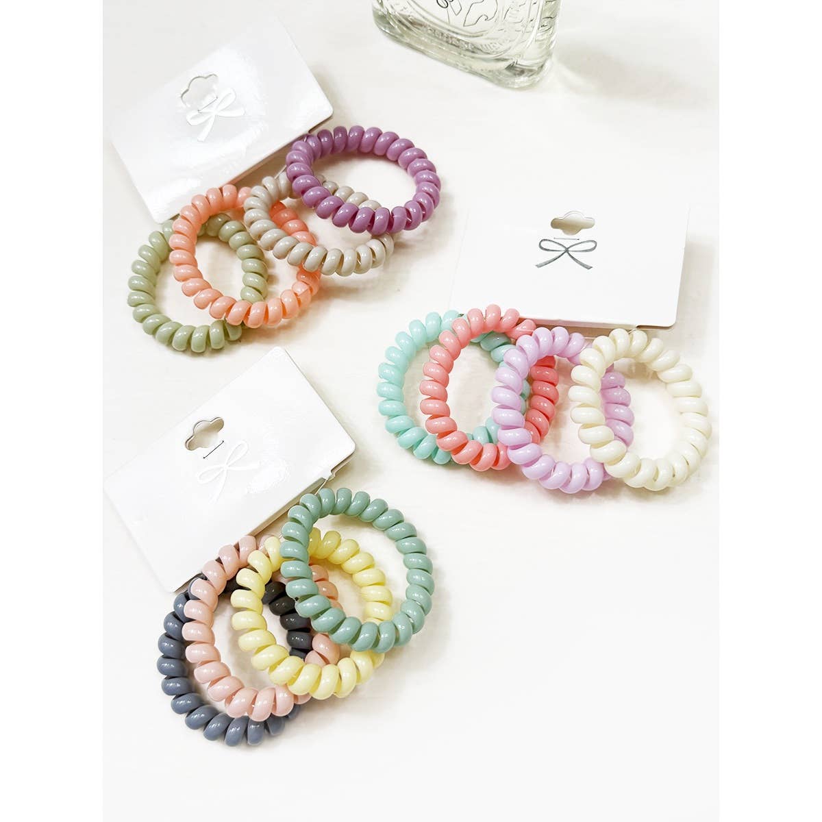 Pastel Spiral Hair Tie Set