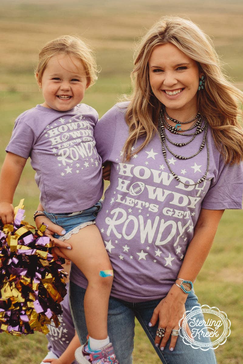 Star Howdy Toddler Tee Purple & White