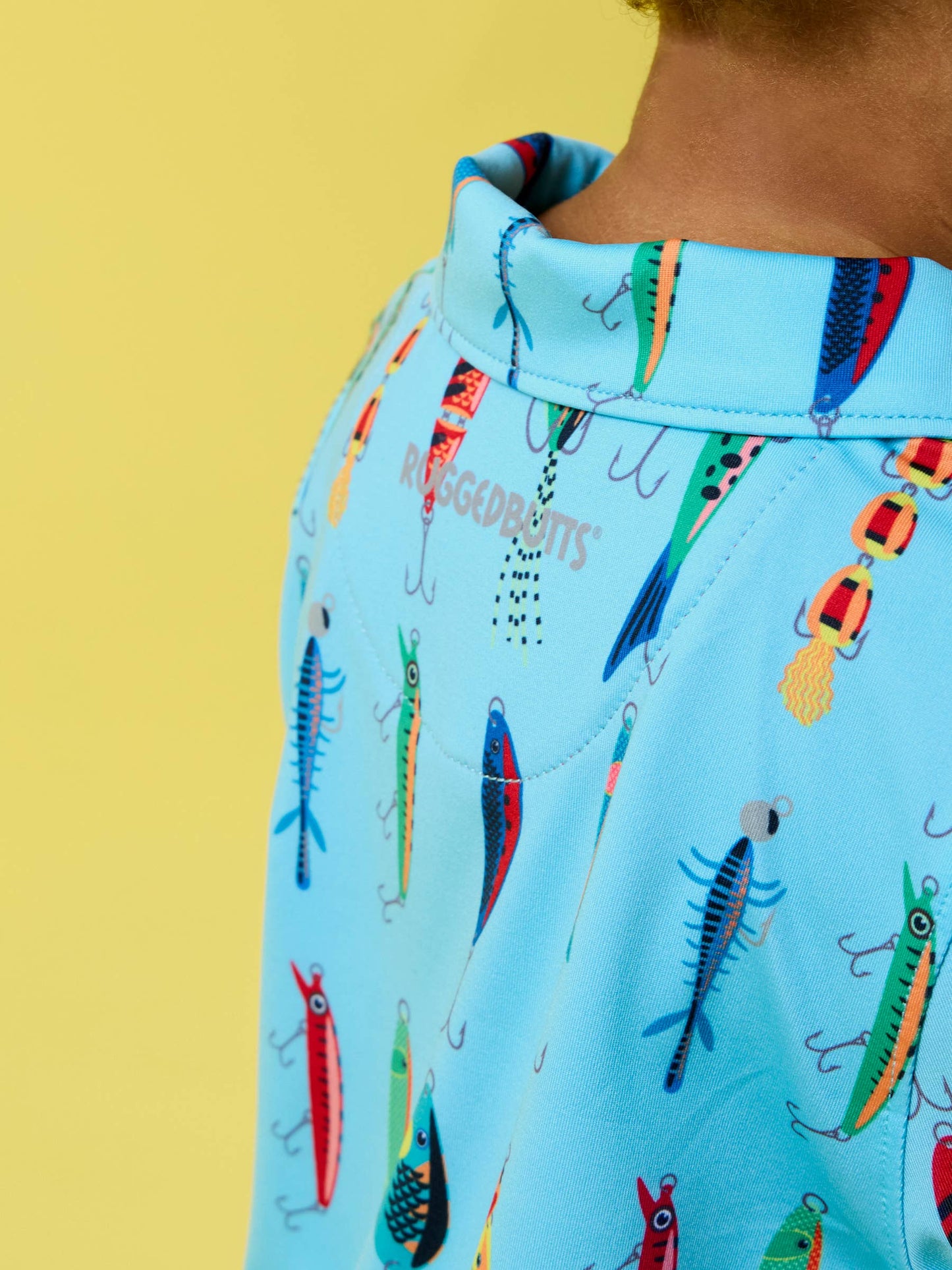 Baby Boys Gone Fishin Performance Polo Romper - RuggedButts