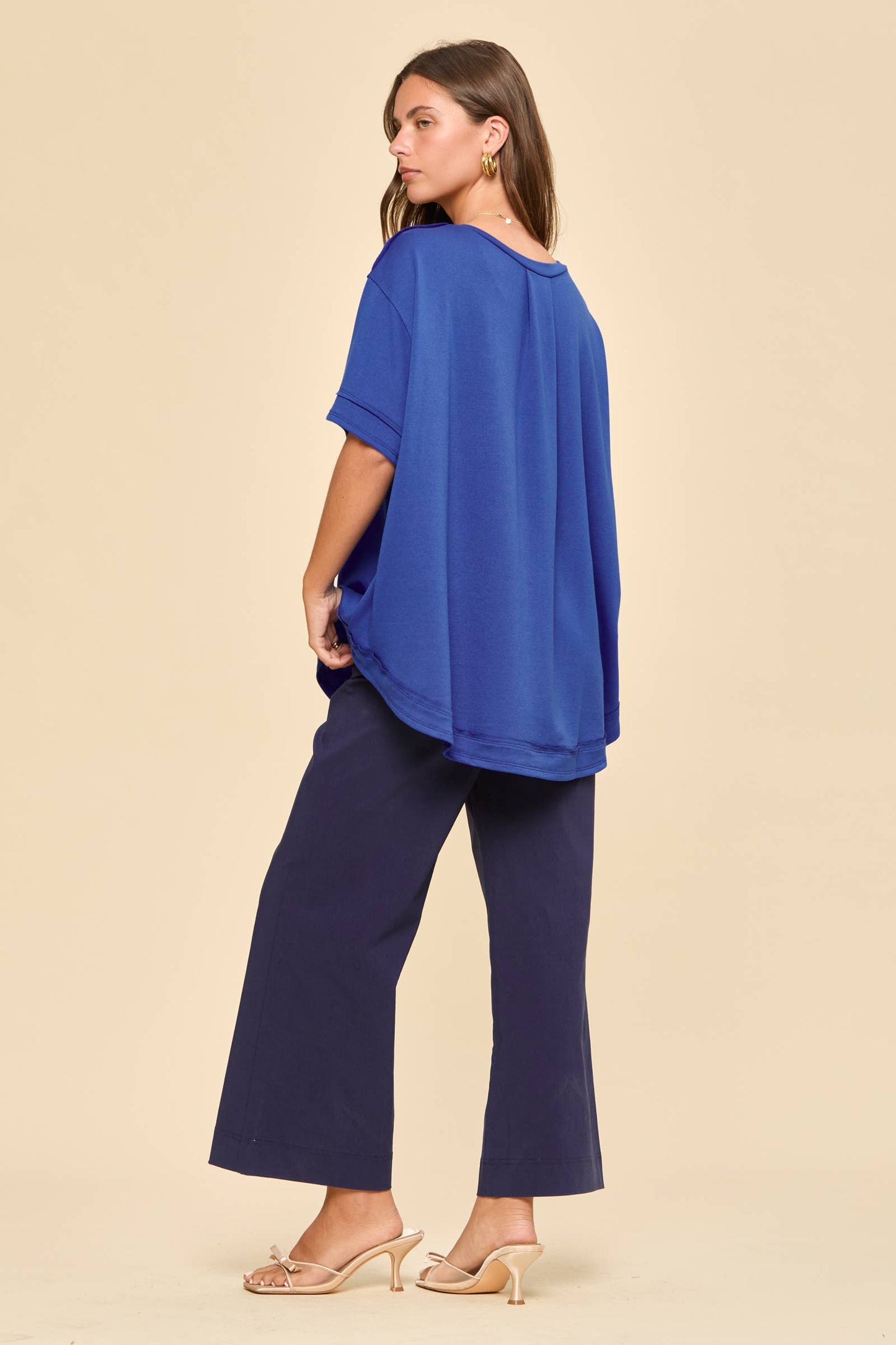 Textured Terry Knit Top