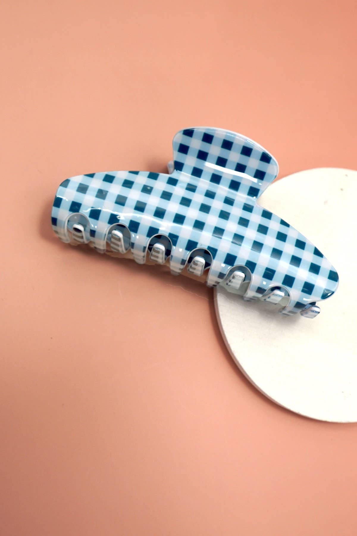 Jumbo Stripe Plaid Claw Clip