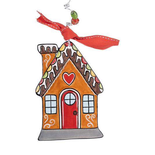 Gingerbread House Flat Christmas Ornament