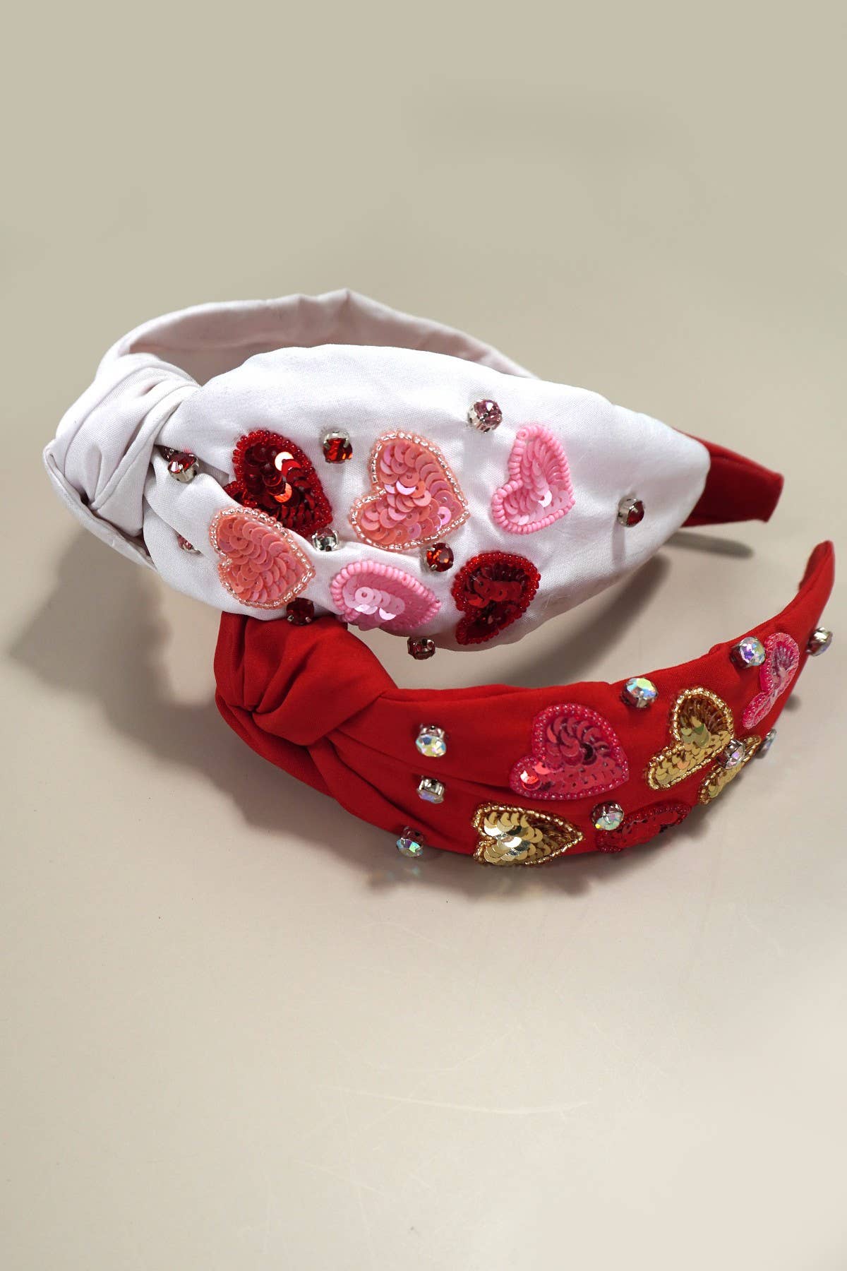 Valentine Sequin Hearts Headband