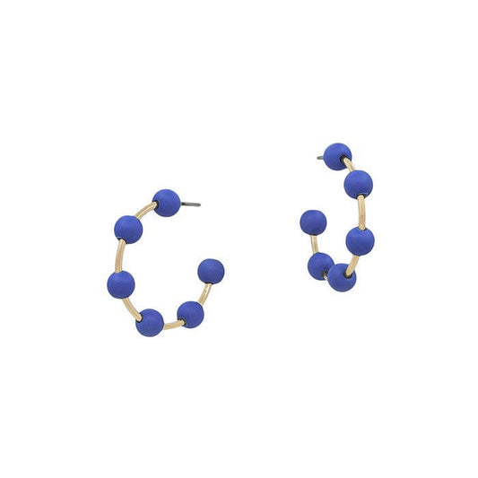 Gold + Blue 1" Earring