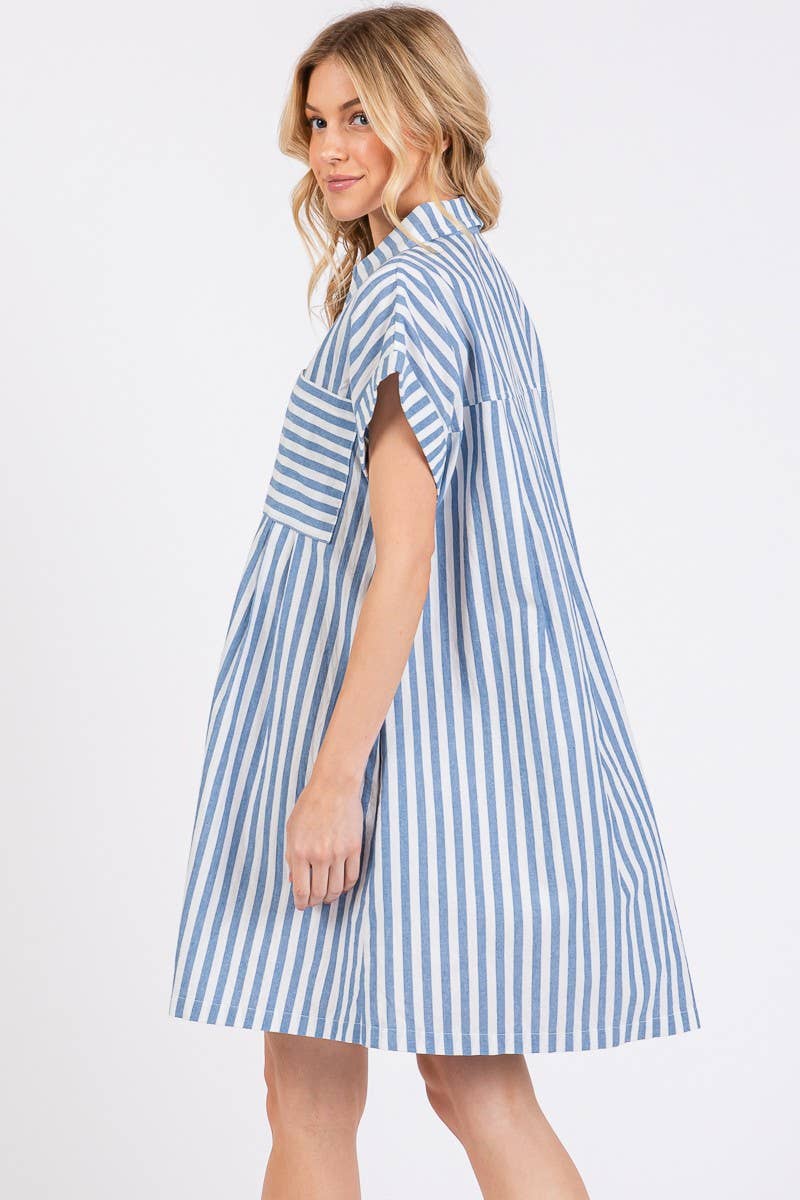 Cotton Striped Dress