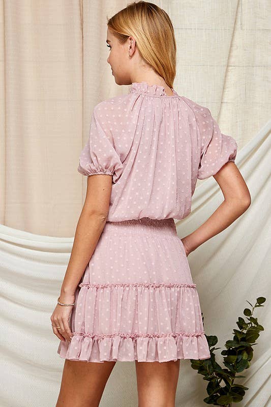 Marsala Dot Dress