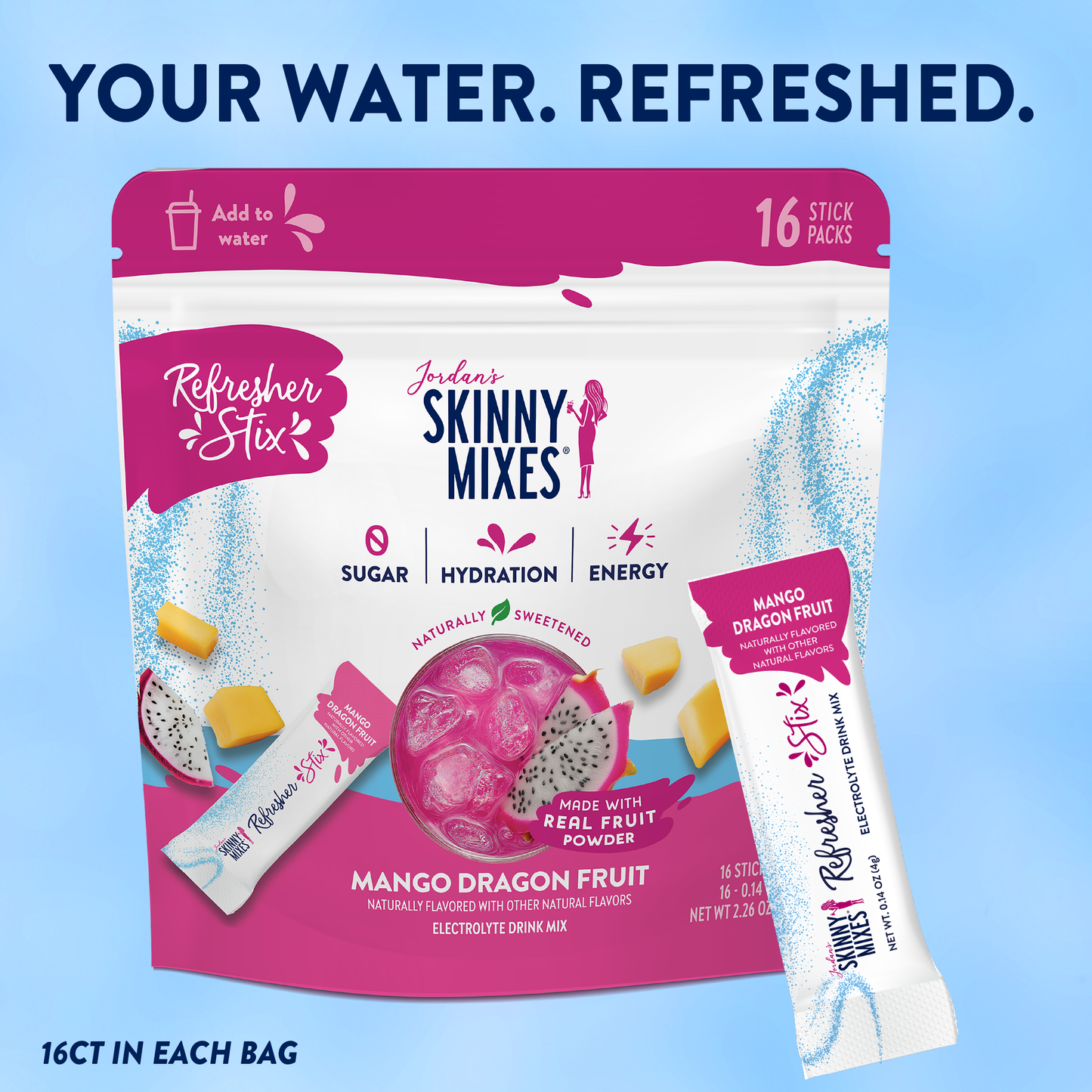Refresher Stix 16 ct - Mango Dragon Fruit