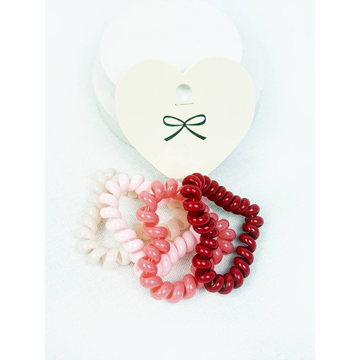 Heart Spiral Hair Tie Set